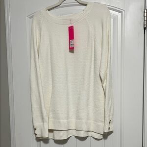 Lilly Pulitzer Cream Crew Neck Sweater